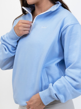 Load image into Gallery viewer, ¼ zip crewneck | OCEAN BLUE
