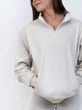 Load image into Gallery viewer, ¼ zip crewneck | SAND BEIGE
