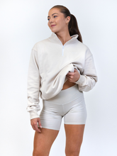 Load image into Gallery viewer, ¼ zip crewneck | SAND BEIGE