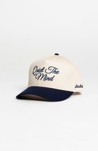 Load image into Gallery viewer, “Quiet the Mind” Canvas Trucker Hat | NAVY
