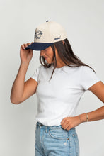 Load image into Gallery viewer, “Quiet the Mind” Canvas Trucker Hat | NAVY