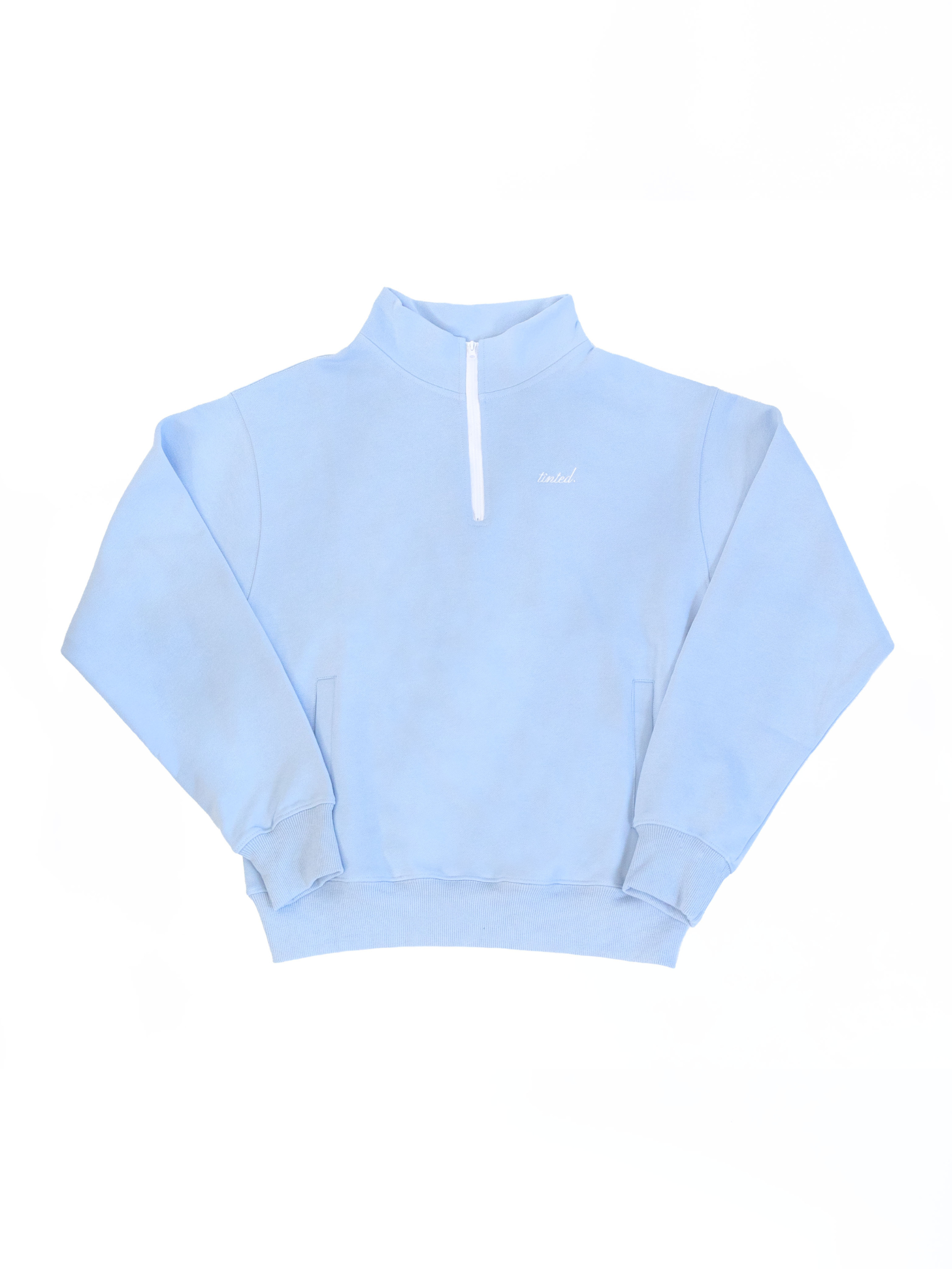 ¼ zip crewneck | OCEAN BLUE