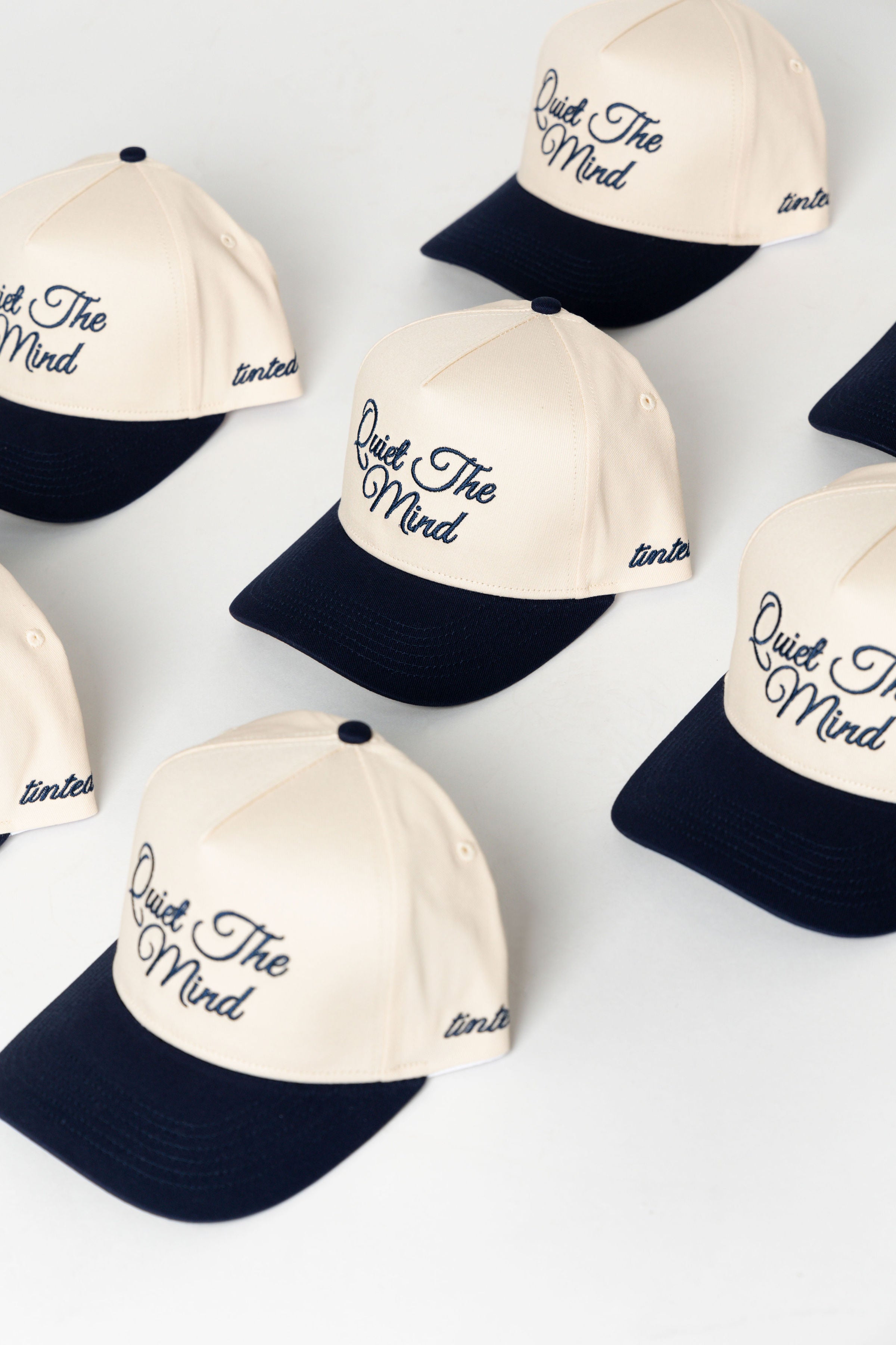 “Quiet the Mind” Canvas Trucker Hat | NAVY