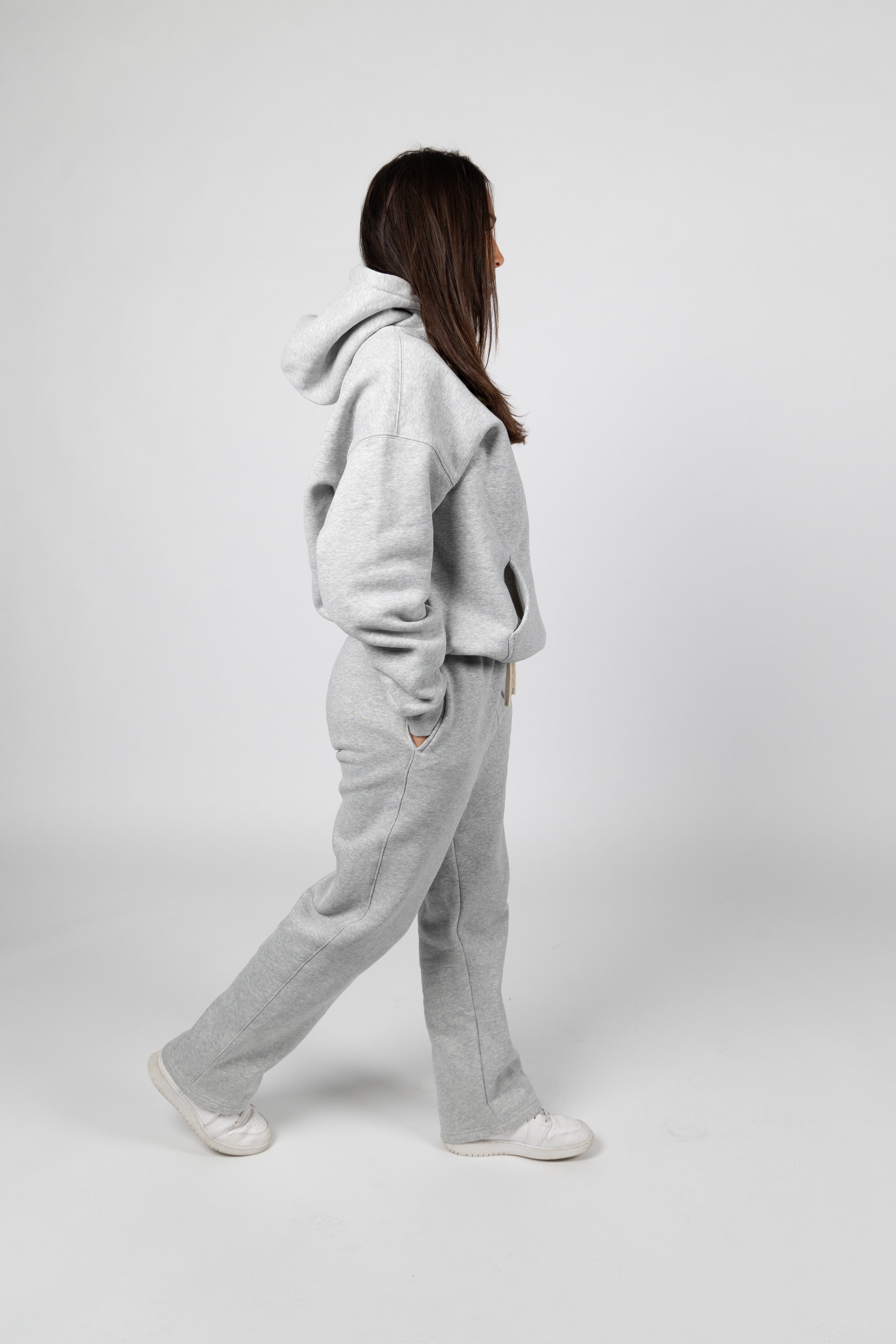 Wide Leg Sweatpants | CLOUD GREY