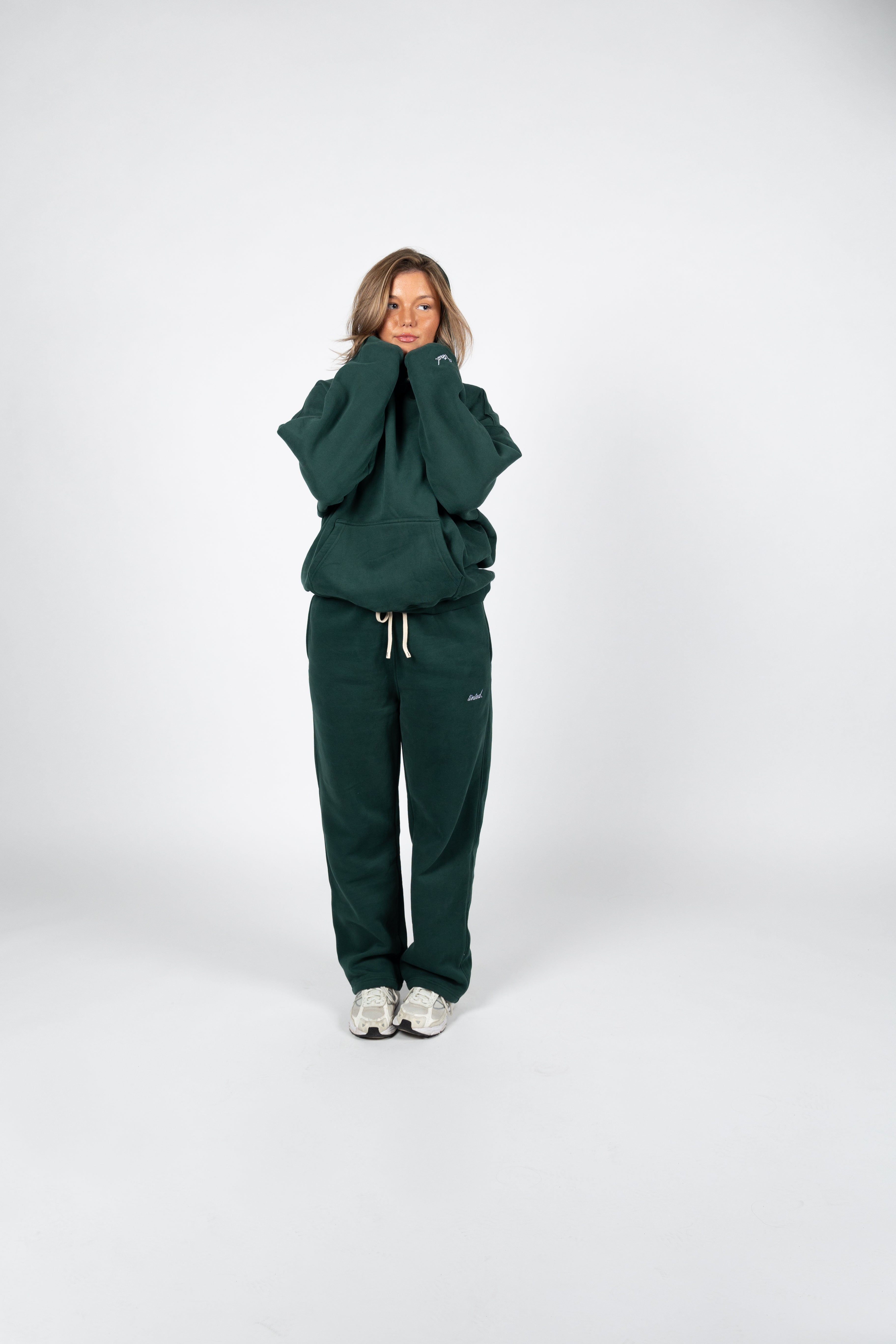 Wide Leg Sweatpants | FOREST GREEN