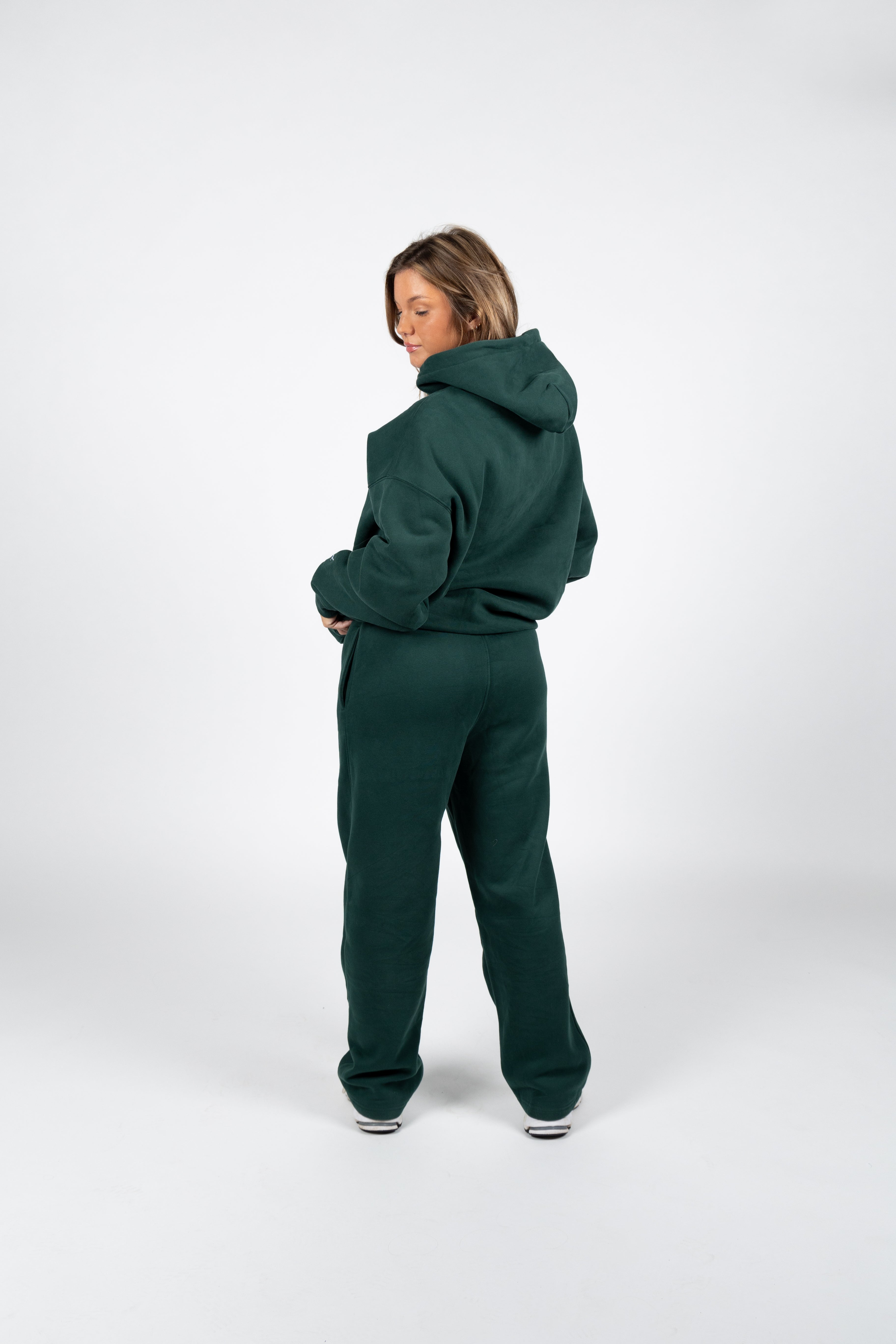 Wide Leg Sweatpants | FOREST GREEN
