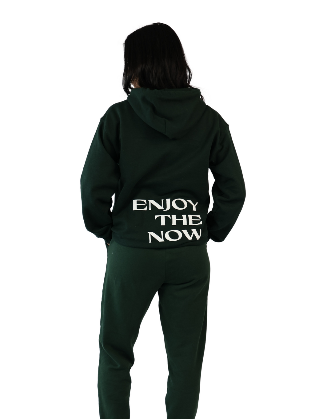 Enjoy The Now Hoodie | Forest Green