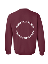 Load image into Gallery viewer, Protect Your Peace Of Mind Crewneck | Maroon
