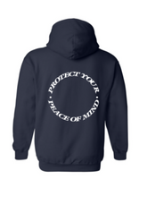 Load image into Gallery viewer, Protect Your Peace Of Mind Hoodie | Midnight Blue
