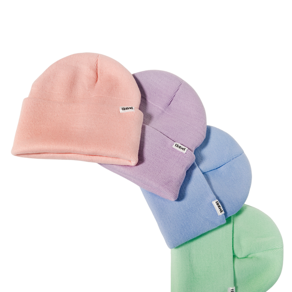 PASTEL PINK BEANIE | PASTEL BEANIE COLLECTION - Tinted Apparel