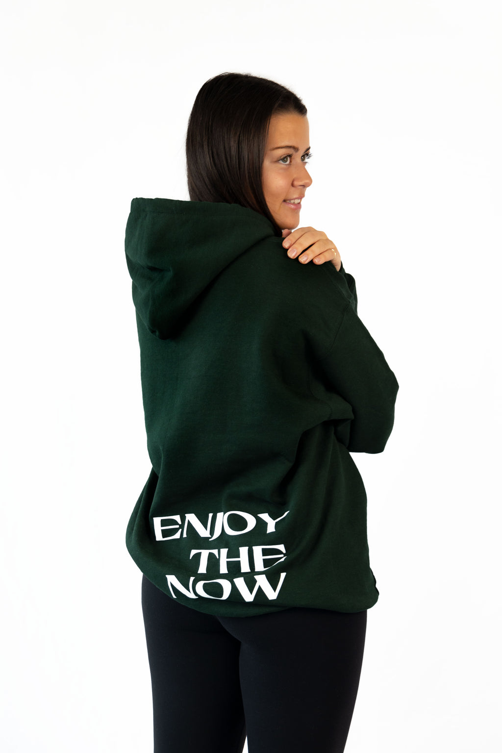 Enjoy The Now Hoodie | Forest Green
