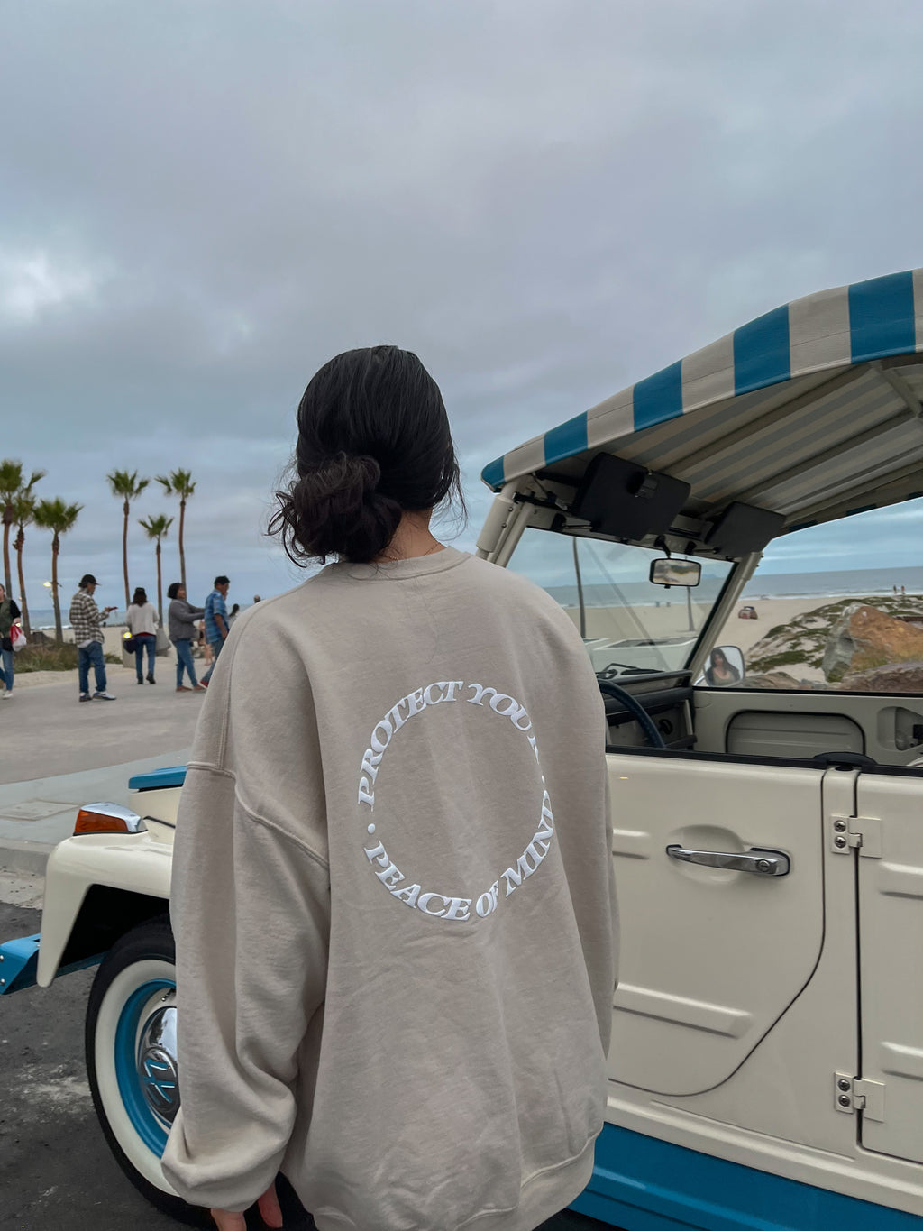 Protect Your Peace Of Mind Crewneck | Sand